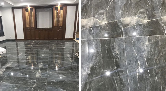 灰色瓷磚配啞光美縫劑